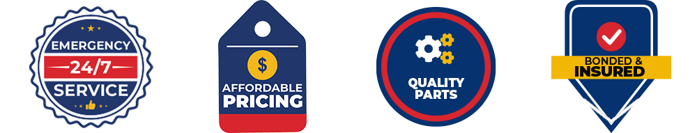 We offer 24/7 emergency service, affordable pricing, quality parts, and we're bonded and insured