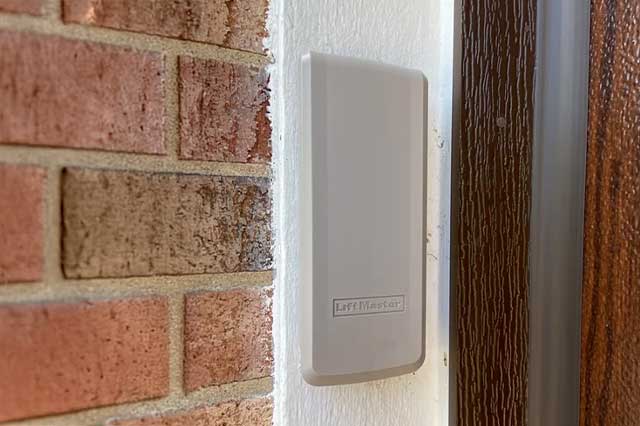 a garage door opener keypad